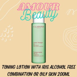 Clarins TONING LOTION WITH IRIS ALCOHOL FREE COMBINATION OR OILY SKIN 200ML